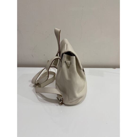 Salvatore Ferragamo Leather Small School Drawstring Backpack White / Silver - Picture 3 of 15
